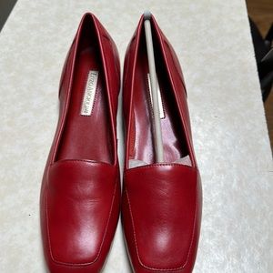 Enzo Angiolini Red Leather Flats, Size 8